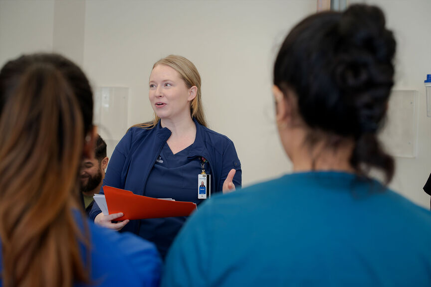 Hannah Schumacher in clinical environment