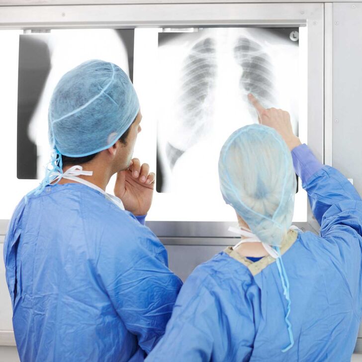 Radiologists looking at X-Ray